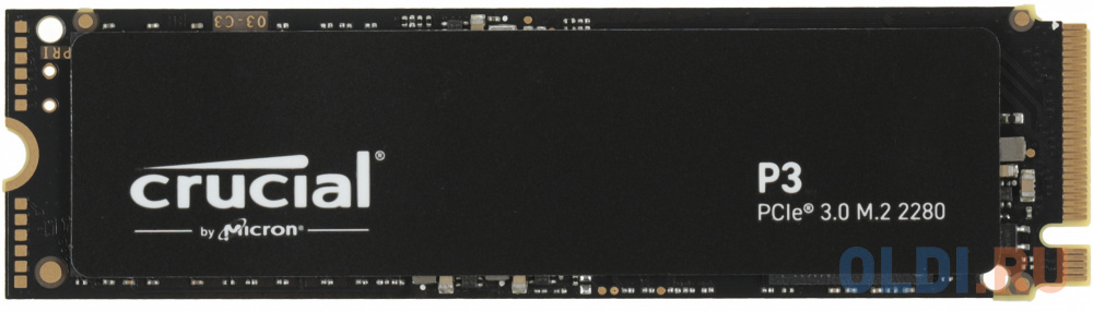Crucial SSD P3, 500GB, M.2(22x80mm), NVMe, PCIe 3.0 x4, QLC, R/W 3500/1900MB/s, IOPs н.д./н.д., TBW 110, DWPD 0.1 (12 мес.) micron ssd 7450 max 400gb m 2 22x80mm nvme 1 4 pcie 4 0 x4 3d tlc r w 5000 700mb s iops 280 000 65 000 tbw 2100 dwpd 3 12 мес