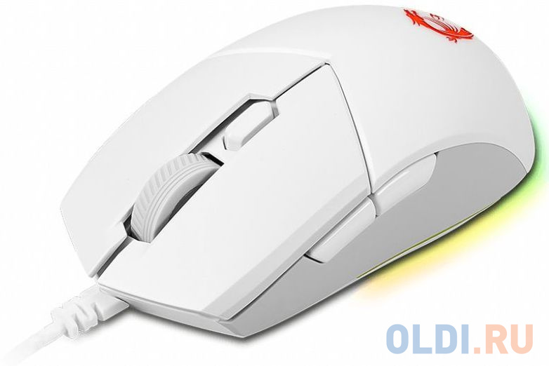Мышь MSI Clutch GM11 белый оптическая (5000dpi) USB (5but) фото