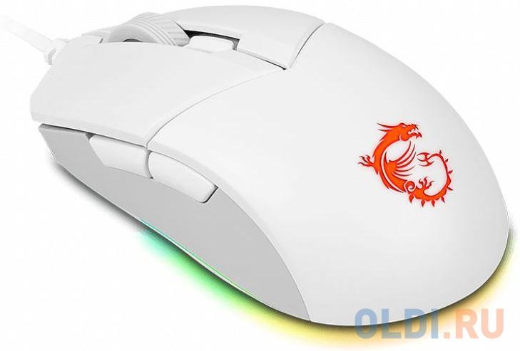 Мышь MSI Clutch GM11 белый оптическая (5000dpi) USB (5but) фото