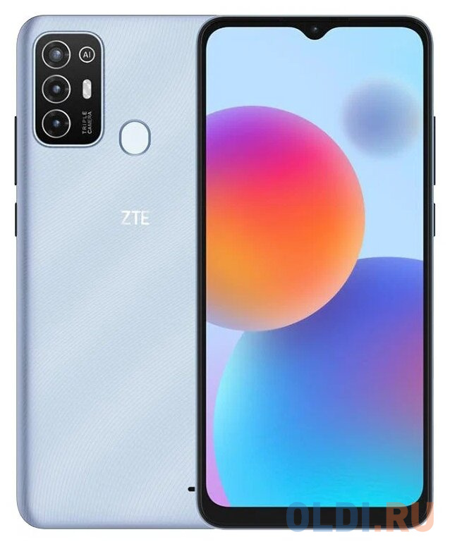 

Смартфон ZTE Blade A52 64Gb 4Gb синий моноблок 3G 4G 2Sim 6.52" 720x1600 Android 11 13Mpix 802.11 b/g/n GPS GSM900/1800 GSM1900 TouchSc