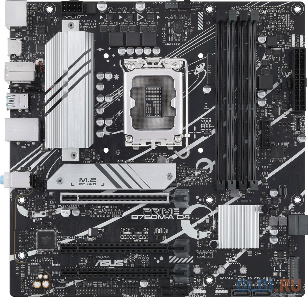 

Материнская плата Asus PRIME B760M-A D4 Soc-1700 Intel B760 4xDDR4 mATX AC`97 8ch(7.1) 2.5Gg RAID+HDMI+DP