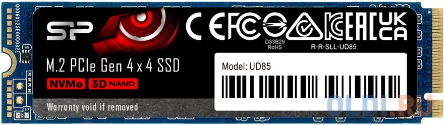 Накопитель SSD Silicon Power PCI-E 4.0 x4 1Tb SP01KGBP44UD8505 M-Series UD85 M.2 2280 ssd накопитель samsung 980 pro series 2 tb pci e 4 0 х4 mz v8p2t0bw