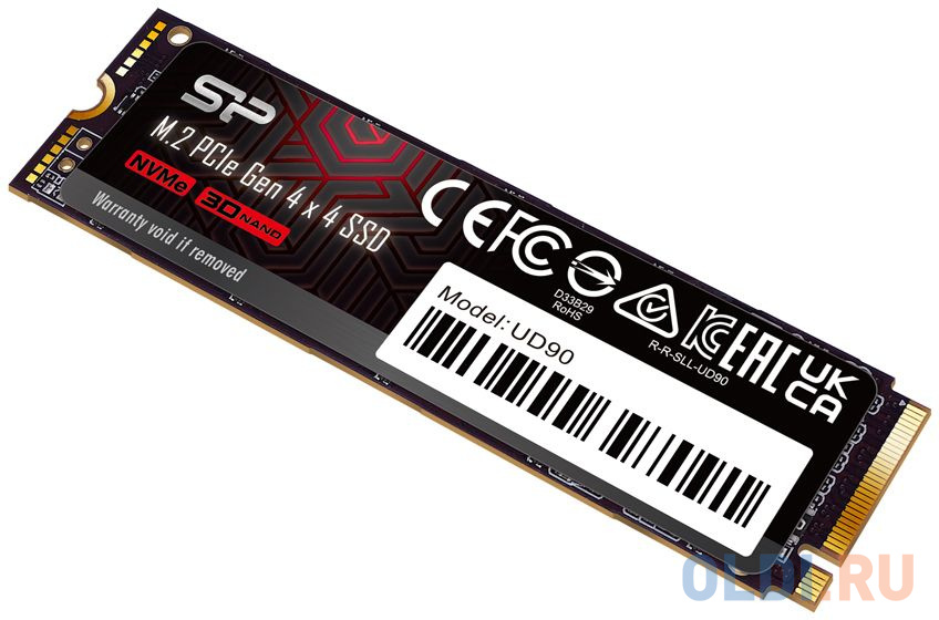 Накопитель SSD Silicon Power PCI-E 4.0 x4 2Tb SP02KGBP44UD9005 M-Series UD90 M.2 2280 накопитель ssd silicon power pci e 3 0 500gb sp500gbp34ud8005 ud80 m 2 2280