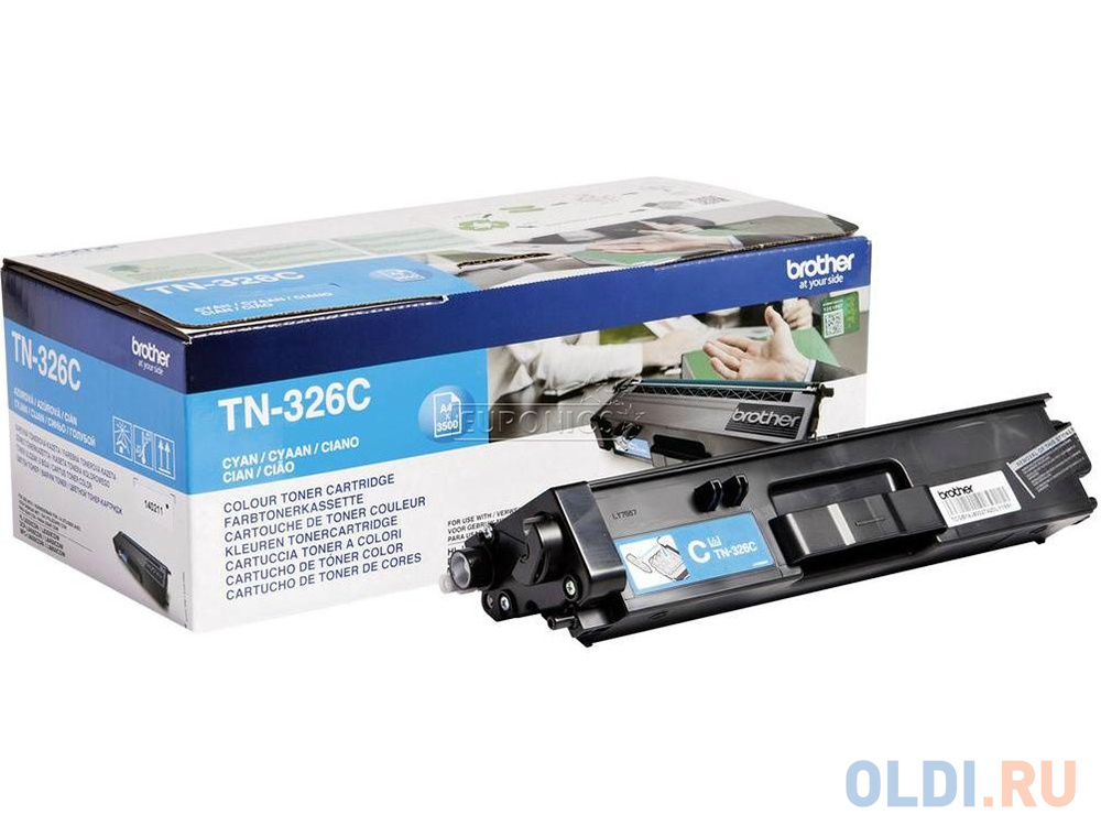 

Картридж Brother TN-326C для HLL8250CDNMFCL8650CDW голубой 3500стр