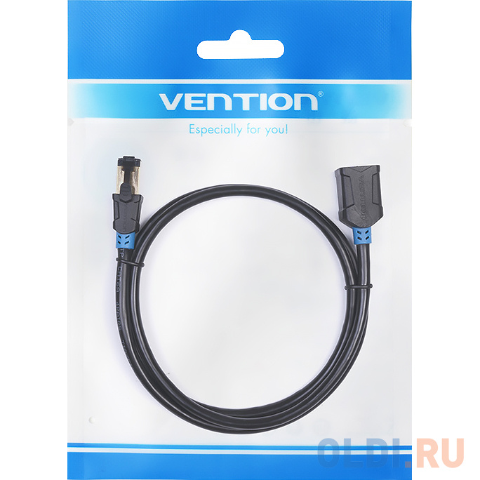 Патч-корд удлинитель Vention прямой SSTP cat.6, RJ45 - 1.5м. Черный фото