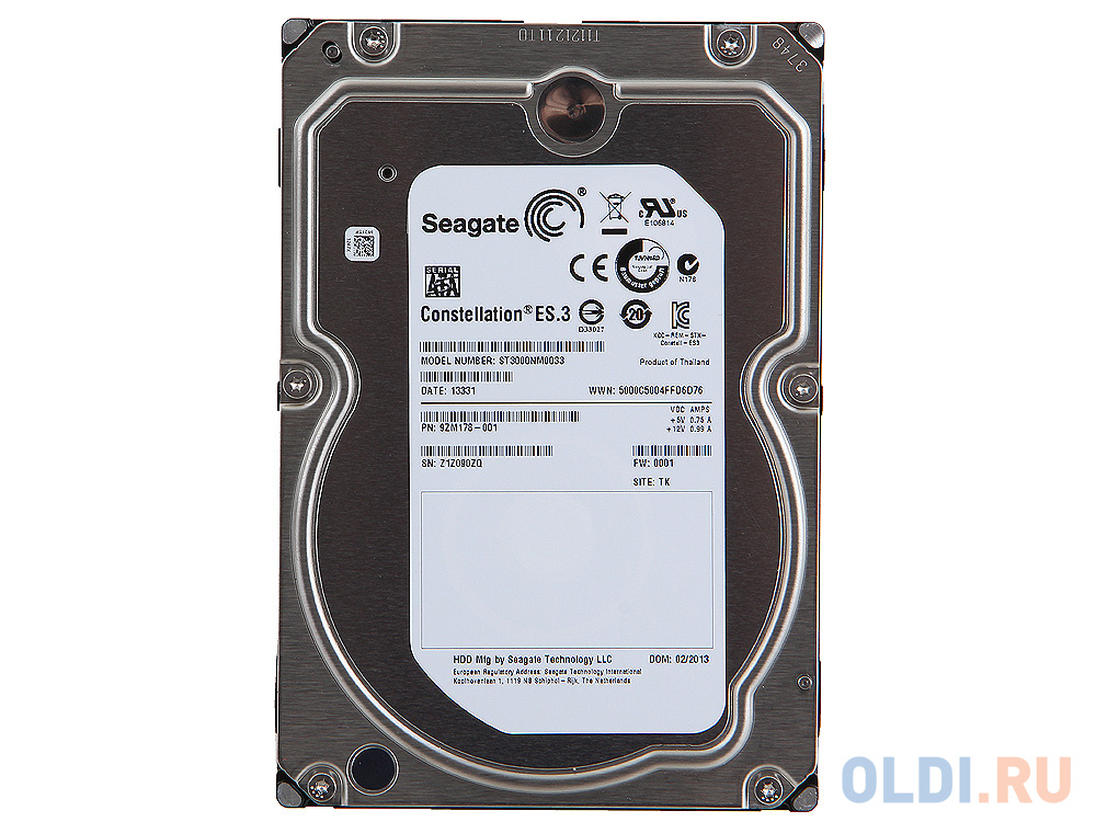 Жесткий диск 3.5" 3 Tb 7200rpm 128Mb cache Seagate Constellation ES.3 SATAIII ST3000NM0033 фото