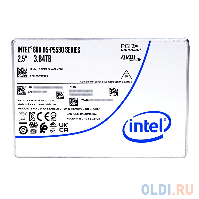 

SSD накопитель Intel D5-P5530 3.84 Tb PCI-E 4.0 х4