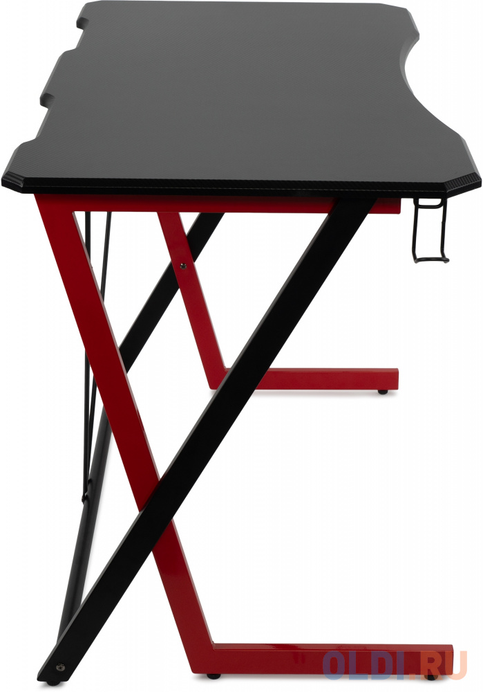 Стол игровой Оклик 521G столешница МДФ черный каркас красный 110х60см - фото 6