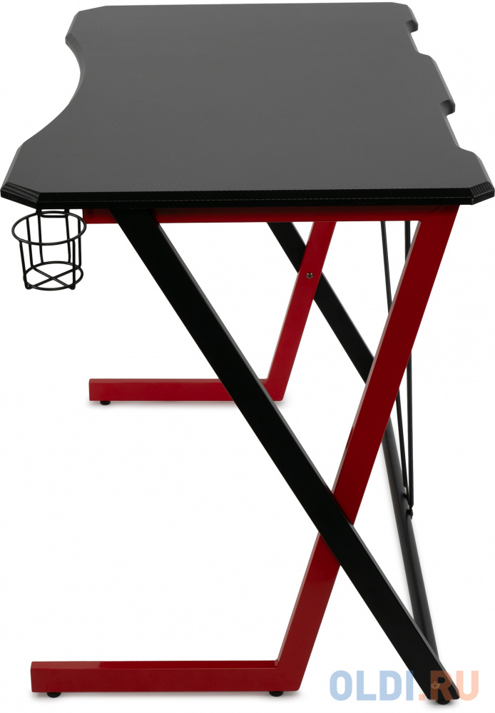 Стол игровой Оклик 521G столешница МДФ черный каркас красный 110х60см - фото 8
