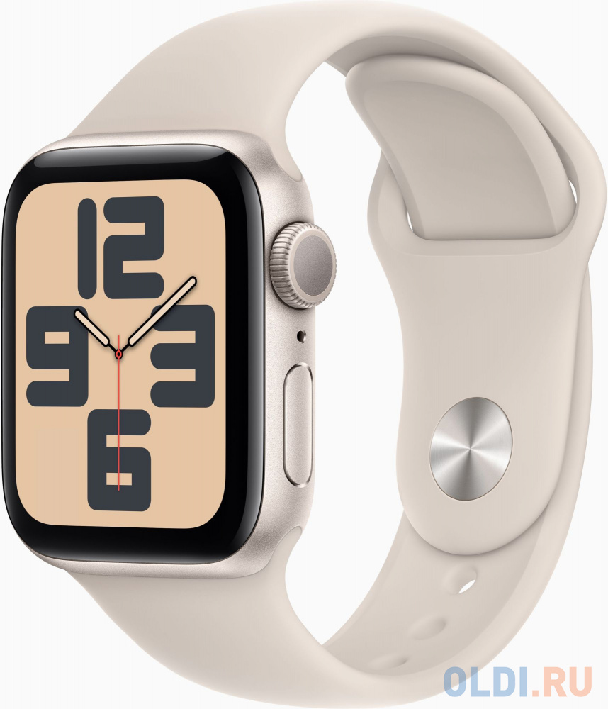 

Смарт-часы Apple Watch SE 2023 A2722 40мм корп.сияющая звезда Sport Band рем.сияющая звезда разм.брасл.:S/M (MR9U3QA/A)