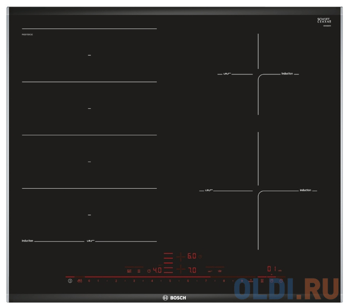 

Варочная панель электрическая Bosch PXE675DC1E черный
