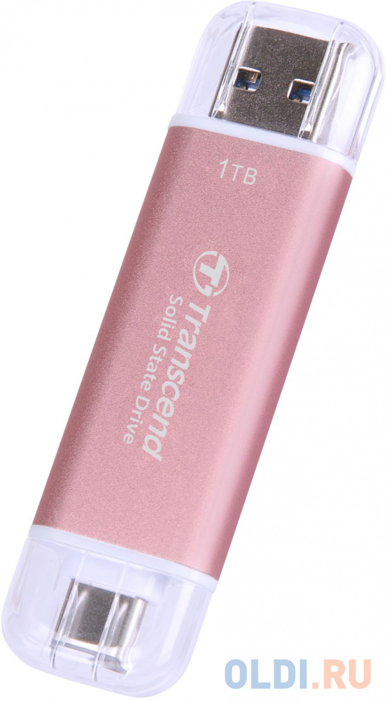 Накопитель SSD Transcend USB-C 1TB TS1TESD310P розовый USB-A - фото 3