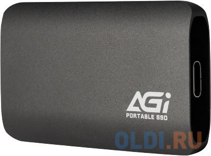 

2TB AGI ED138 Iron Gray External SSD USB 3.2 Gen 2 Type-C, 565/481, 400TBW, Aluminum, RTL