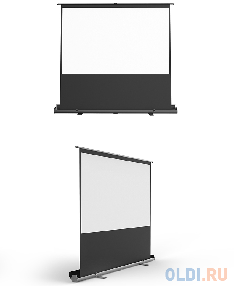 Экран для проектора S'OK SCPSF-163x92 75'' 16:9 напольный, переносной, ручной, черный - фото 2