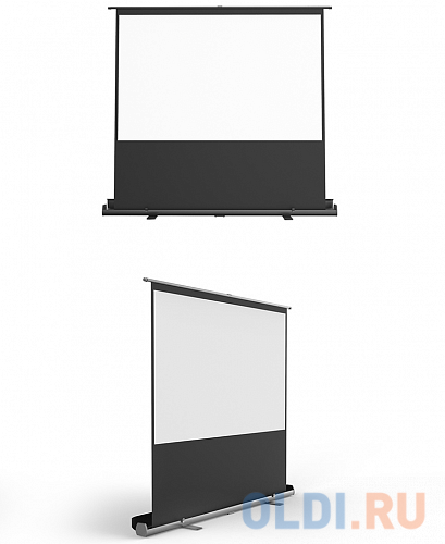Экран для проектора S'OK SCPSF-91x122 60'' 4:3 переносной, напольный, ручной, черный - фото 2
