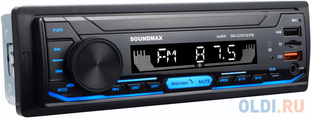 

Автомагнитола Soundmax SM-CCR3191FB 1DIN 4x50Вт (SM-CCR3191FB(ЧЕРНЫЙ)/B)