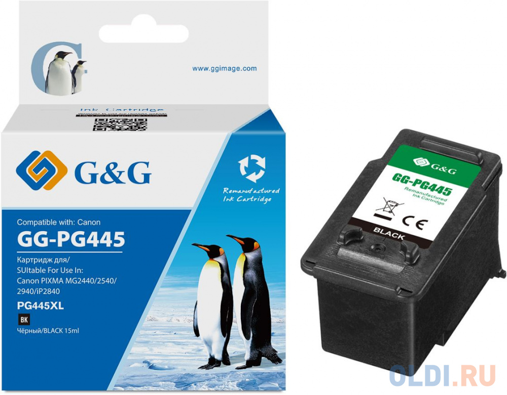 

Картридж струйный G&G GG-PG445 черный для Canon Pixma MG2440/2540/2940