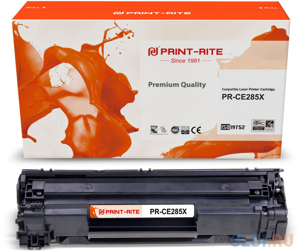 Картридж лазерный Print-Rite TFHBEABPU1J PR-CE285X CE285X черный (3000стр.) для HP LJ M1130 MFP/ M1132MFP Pro/P1102s Pro/ P1103 Pro - фото 2