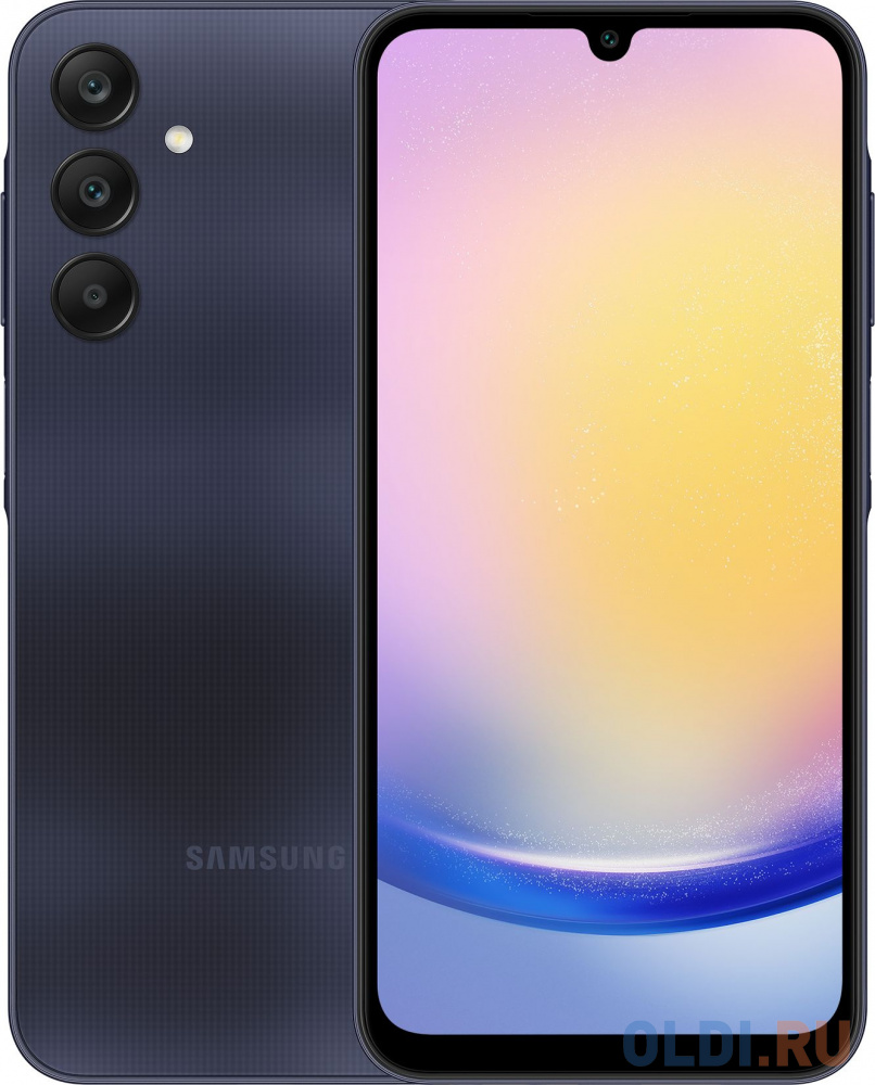 Смартфон Samsung SM-A256E Galaxy A25 128Gb 6Gb темно-синий моноблок 3G 4G 2Sim 6.5