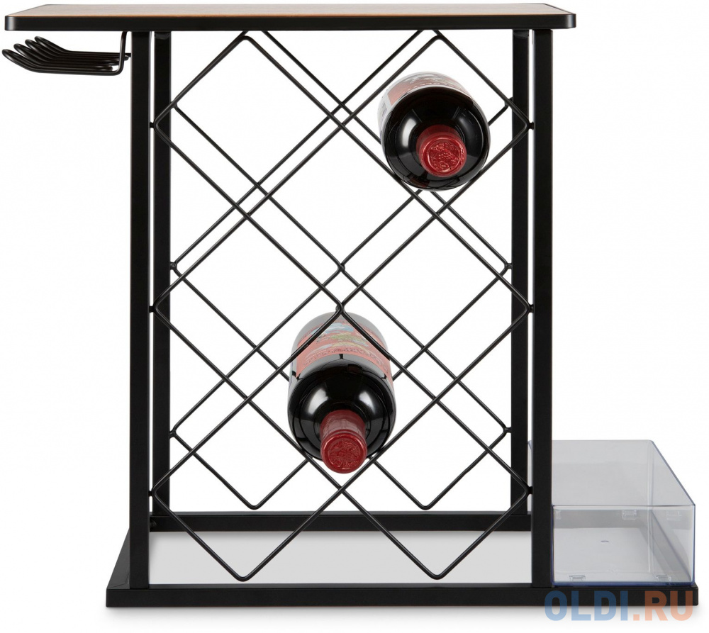 Стойка Domfy DHC-WR10583 для вина 39.2x21x41.3см черный/коричневый - фото 3