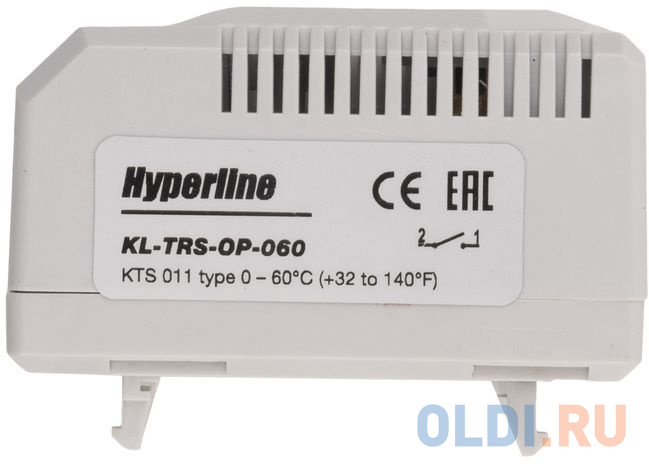 Термостат Hyperline KL-TRS-OP-060 дл.43мм шир.33мм выс.60мм светло-серый (упак.:1шт) - фото 2