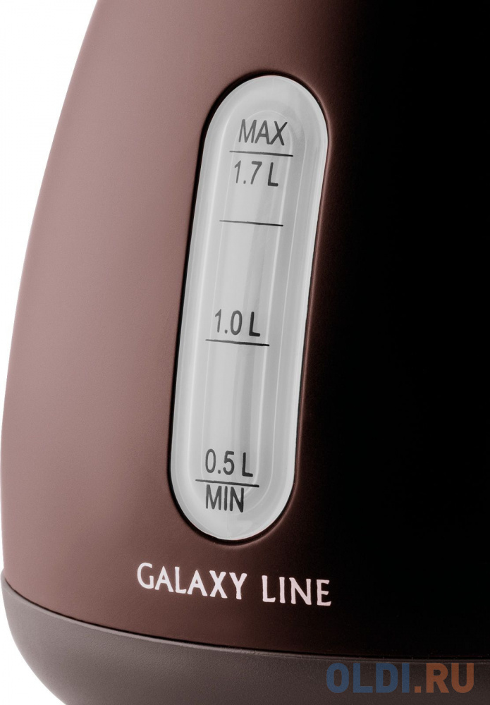 Чайник электрический Galaxy Line GL 0343 1.7л. 2200Вт коричневый (корпус: нержавеющая сталь) ГЛ0343ЛШОК - фото 9