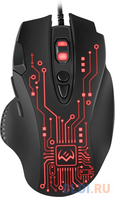 Игровая мышь SVEN RX-G715 (7+1кл., бесш. кл., 1200-3200 DPI, SoftTouch, подсветка, игров. упак)