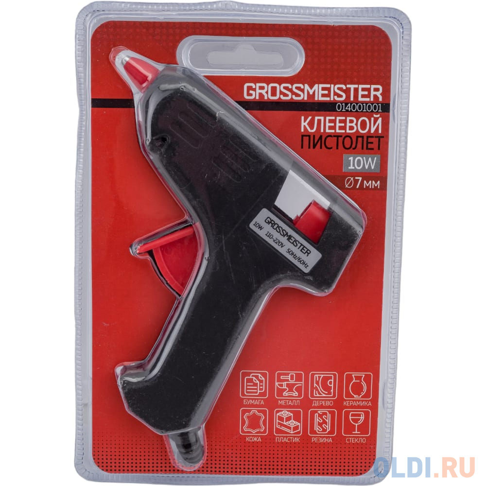 GROSSMEISTER Клеевой пистолет D7 мм, 10W 014001001