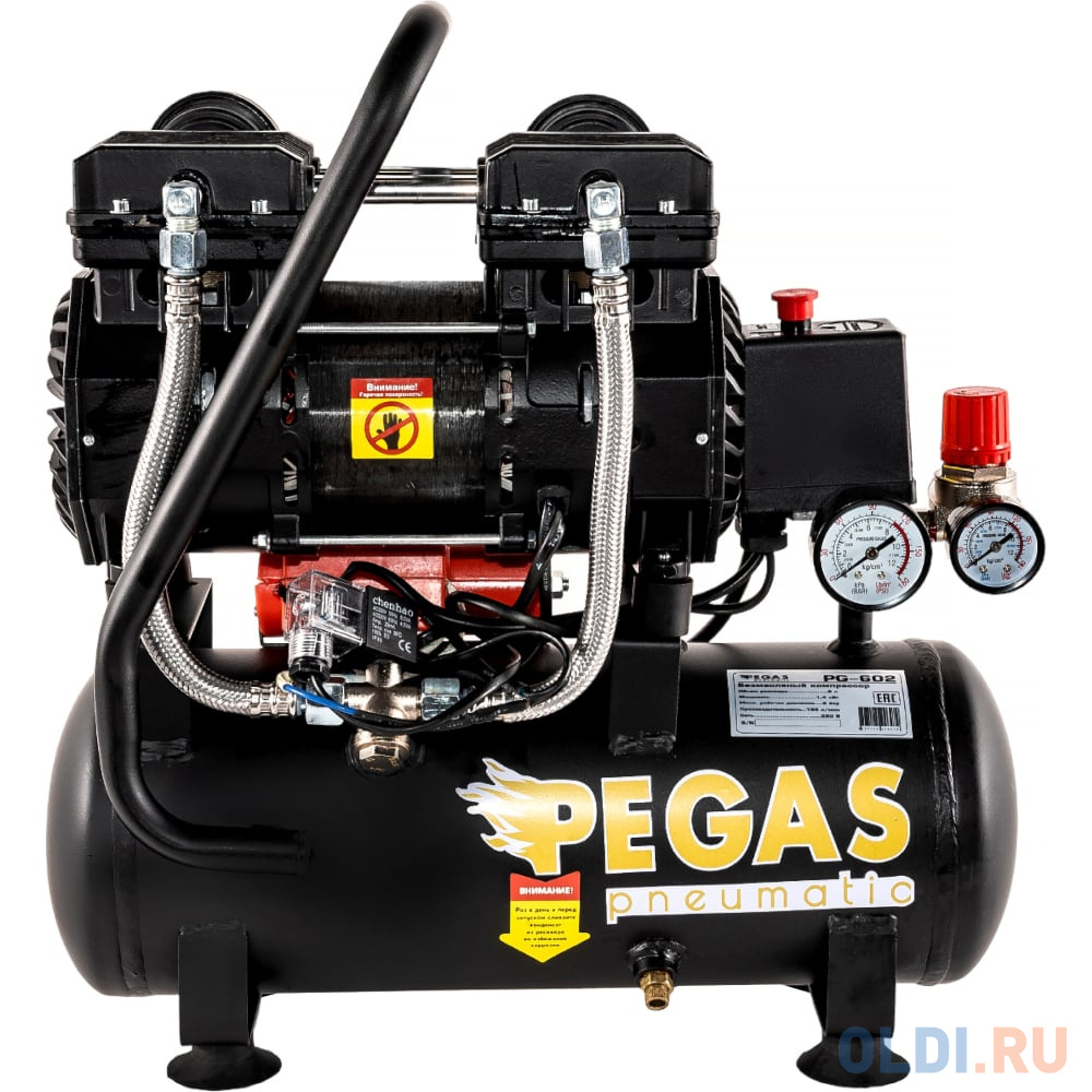 Pegas pneumatic малошумный компрессор PG-602 проф. серия безмасляный 6619 боек для гвоздезабивного пистолета pegas pneumatic