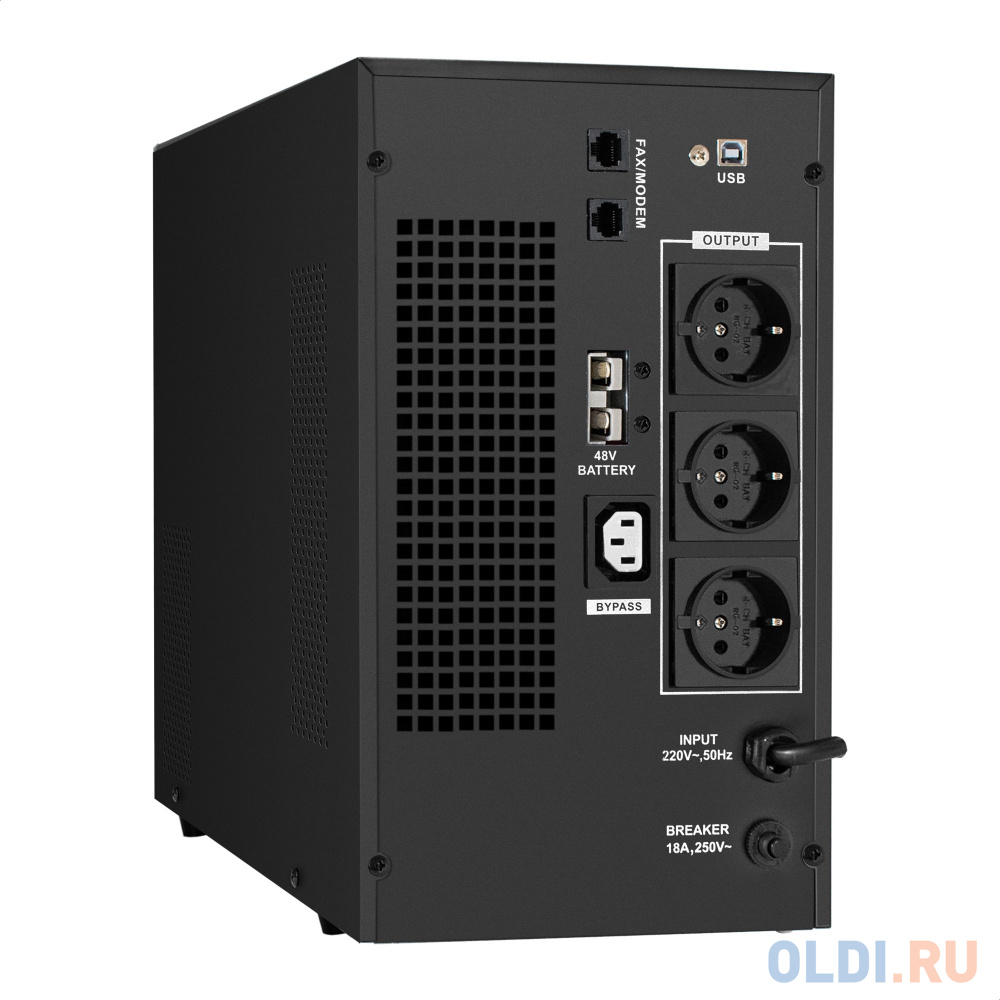 ИБП (инвертор, синус, для котла) ExeGate SineTower SZ-3000.LCD.AVR.3SH.1C13.RJ.USB <3000VA/2400W, чистая синусоида, LCD дисплей, AVR, 3*Schuko+1*C1 EX295990RUS - фото 2