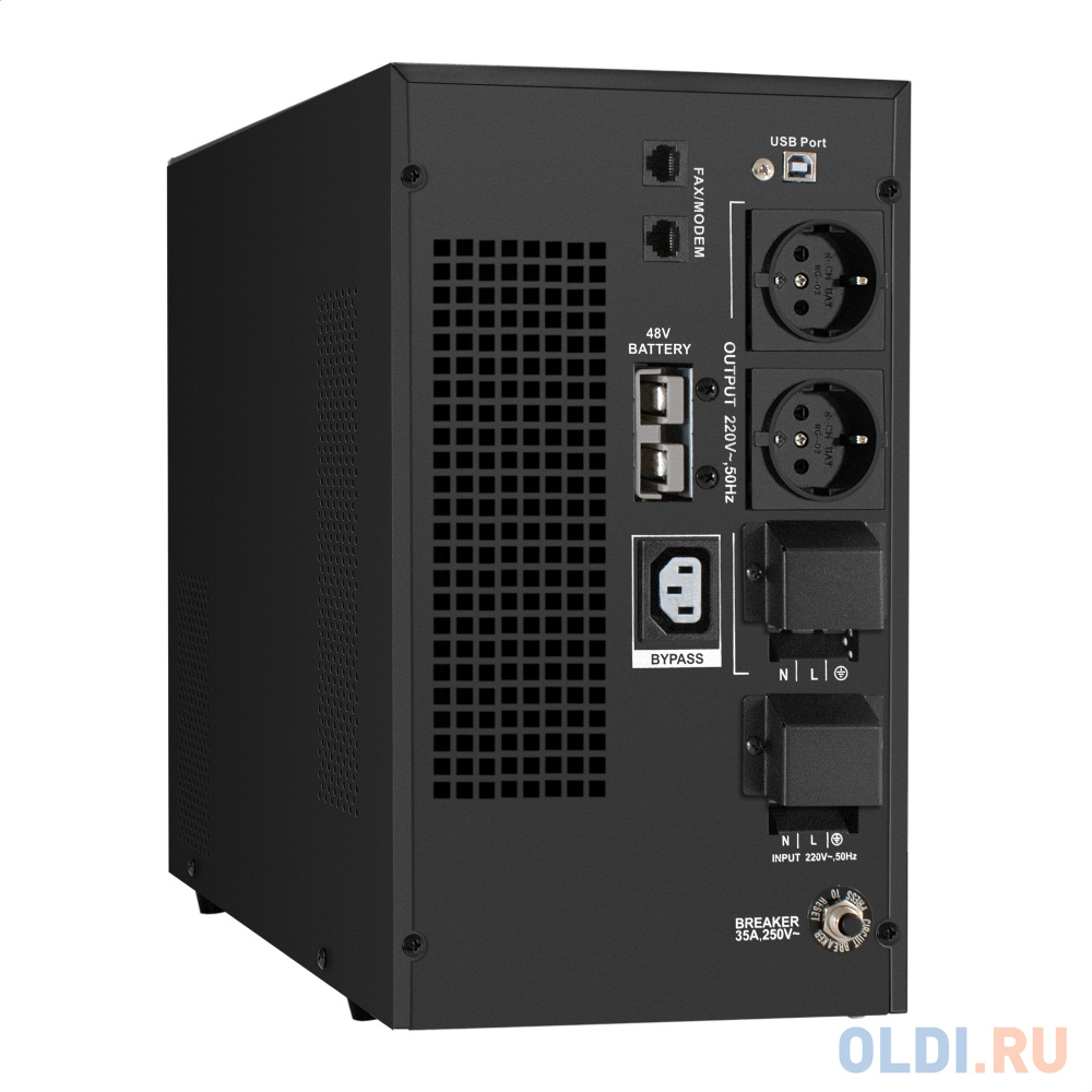 ИБП (инвертор, синус, для котла) ExeGate SineTower SZ-5000.LCD.AVR.2SH.1C13.T.RJ.USB <5000VA/4000W, чистая синусоида, LCD дисплей, AVR, 2*Schuko+1* EX295991RUS - фото 2
