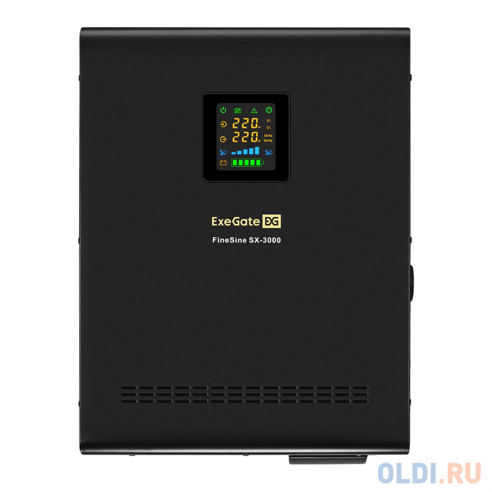 Комплект ИБП EX296003RUS + батарея 100Aч EX282985RUS 4шт (инвертор, синус, для котла, настенный) ExeGate FineSine SX-3000.LCD.AVR.2SH.T <3000VA/210 - фото 2