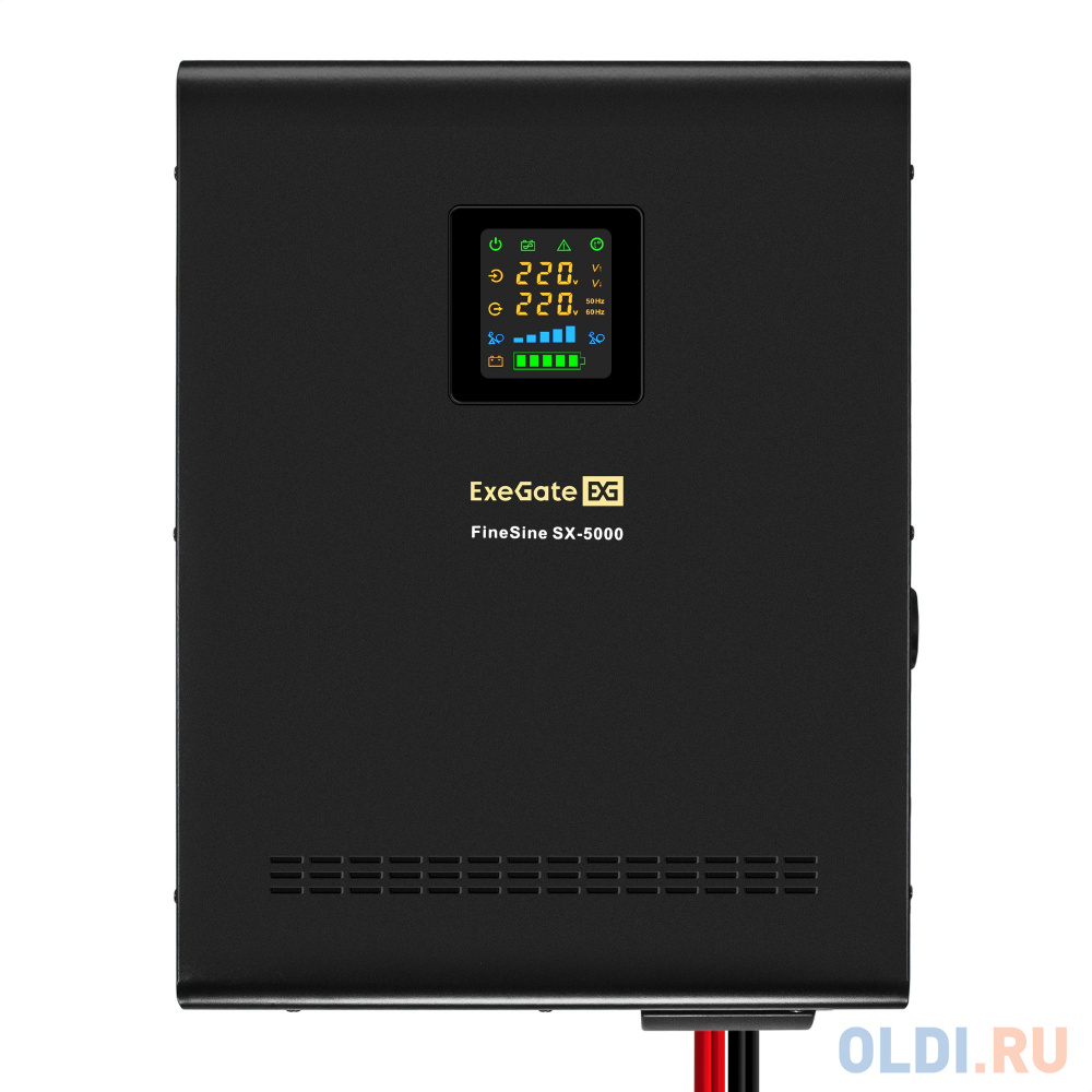 Комплект ИБП EX296004RUS + батарея 100Aч EX282985RUS 4шт (инвертор, синус, для котла, настенный) ExeGate FineSine SX-5000.LCD.AVR.2SH.T <5000VA/350 - фото 2