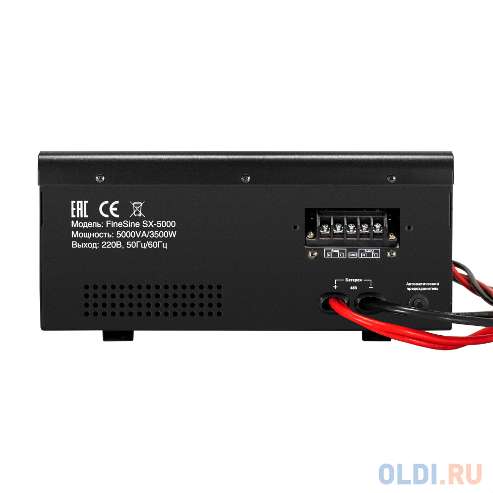 Комплект ИБП EX296004RUS + батарея 100Aч EX282985RUS 4шт (инвертор, синус, для котла, настенный) ExeGate FineSine SX-5000.LCD.AVR.2SH.T <5000VA/350 - фото 5