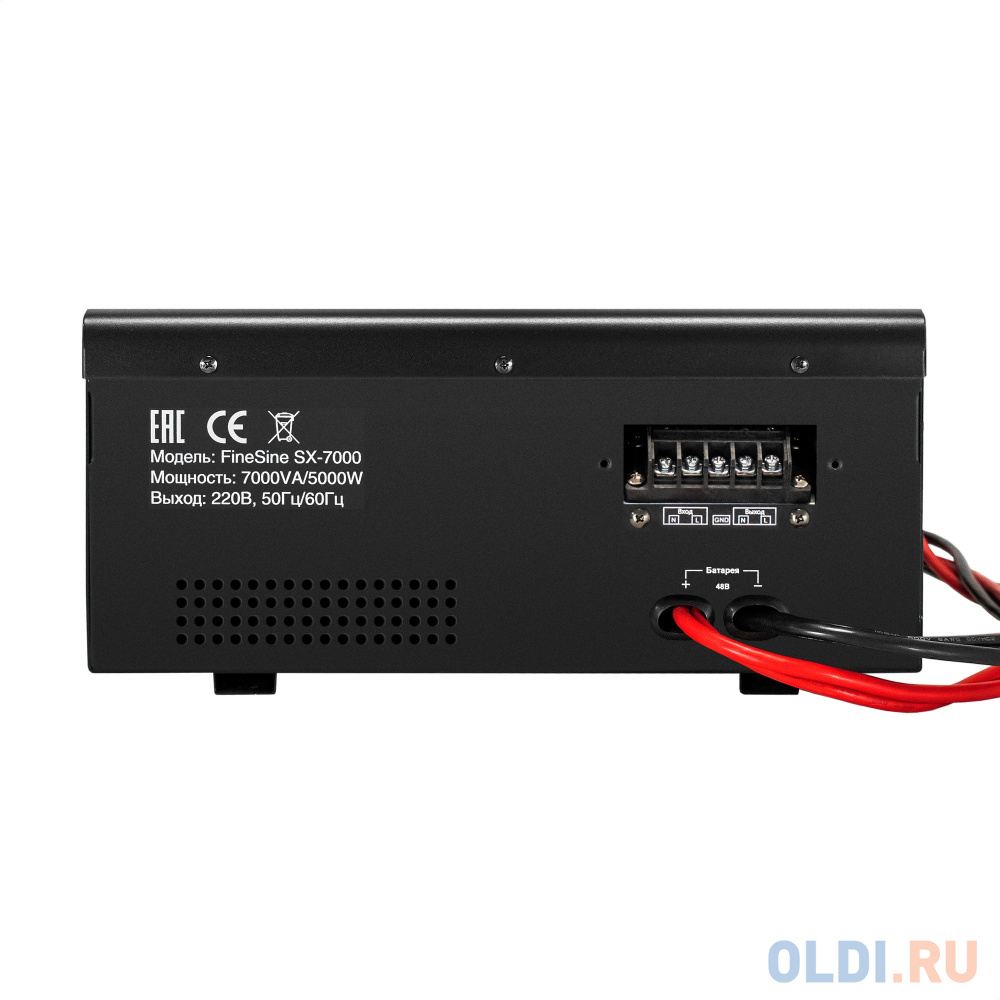 Комплект ИБП EX296005RUS + батарея 100Aч EX282985RUS 4шт (инвертор, синус, для котла, настенный) ExeGate FineSine SX-7000.LCD.AVR.2SH.T <7000VA/500 - фото 5