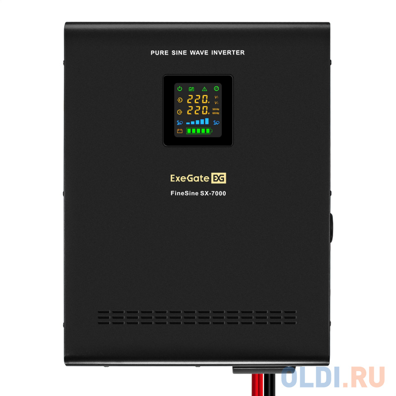 Комплект ИБП EX296005RUS + батарея 120Aч EX282988RUS 4шт (инвертор, синус, для котла, настенный) ExeGate FineSine SX-7000.LCD.AVR.2SH.T <7000VA/500 - фото 2