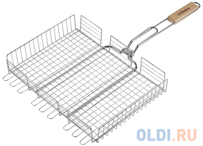 

Решетка-гриль GRINDA "BARBECUE", объемная, нержавеющая сталь, 340х260мм [424732]