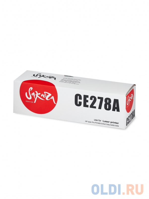 Картридж Sakura CE278A для HP laser Pro P1560/1636/1566/1600/1606 черный 2100стр SACE278A - фото 1