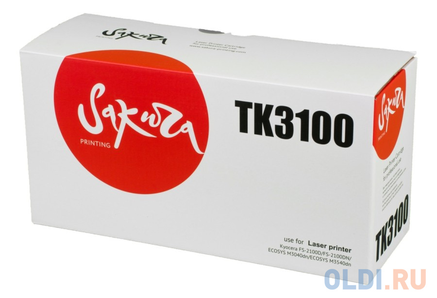Картридж Sakura TK3100 для Kyocera FS-2100D FS-2100DN ECOSYS M3040dn ECOSYS M3540dn черный 12500стр