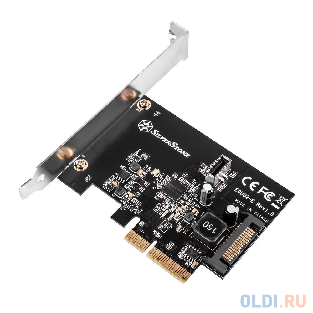 Контроллер Silverstone G56ECU02E000010 PCI Express card with USB 3.2 Gen 2 internal 20 pin Key-A connector