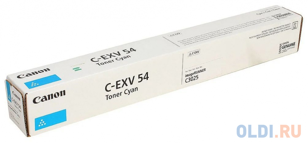 Тонер-картридж C-EXV54 C (1395C002) для Canon imageRUNNER C3025/C3025i/C3125i/C3226i, голубой, 8500 стр - фото 2