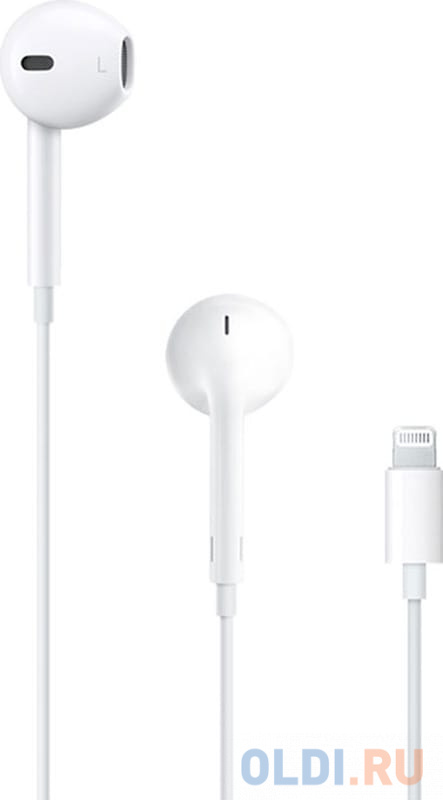 Гарнитура вкладыши Apple EarPods A3046 1.1м белый проводные в ушной раковине (MTJY3ZM/A)