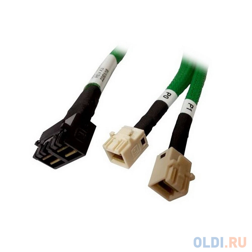 Кабель Amphenol Cable 05-50061-00, U.2 Enabler, HD (SFF8643) -to- HD (W) (SFF8643), 1m, Used with Supermicro servers that use a /'white/' mini-SAS HD con - DLHS72-8816