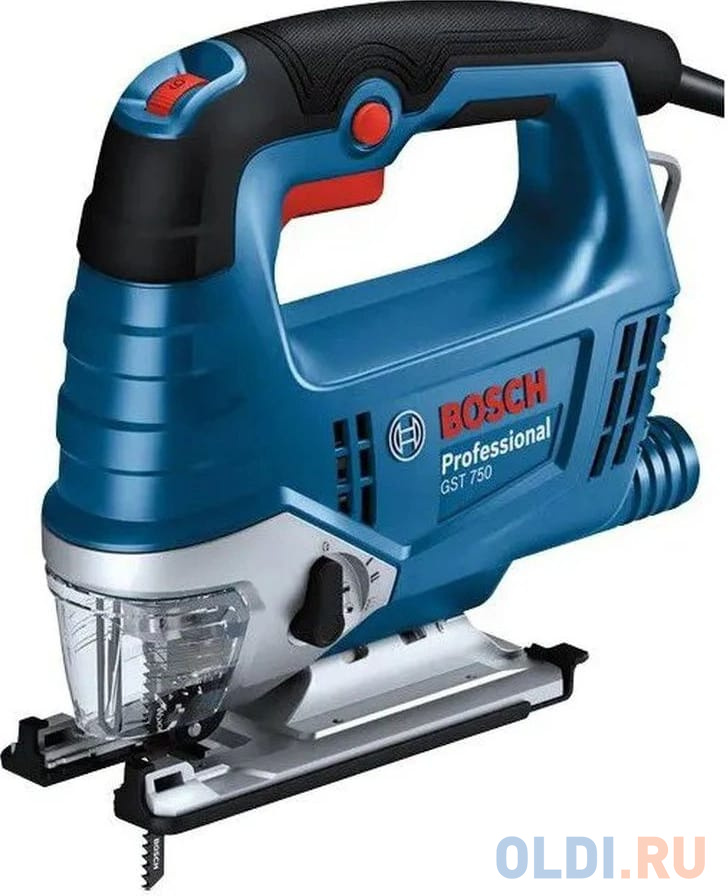 Лобзик Bosch GST 750 520Вт 3200ходов/мин от электросети (кейс в комплекте)