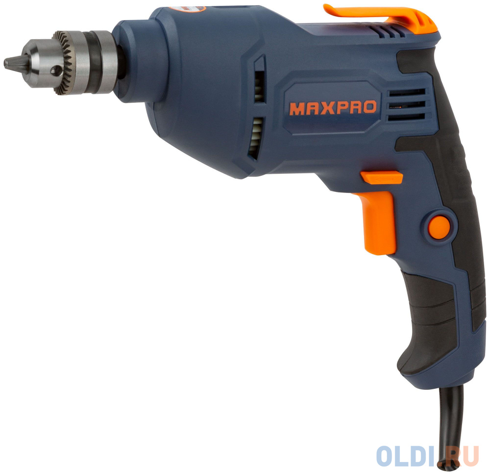 FIT MPED450V MAX-PRO Дрель Электрическая {450Вт; 0-2700об/мин; Ключевой патрон 0,8-10мм;1,2 кг; Резиновые вставки; кор.} [85051]