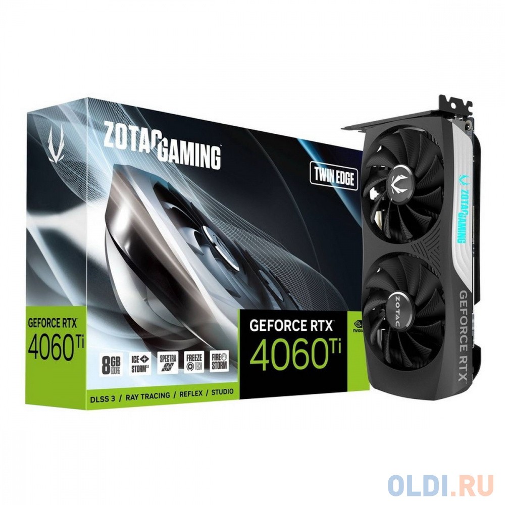 

Видеокарта Zotac RTX4060Ti 8GB TWIN EDGE GDDR6 128bit 3xDP HDMI 2FAN Medium Pack