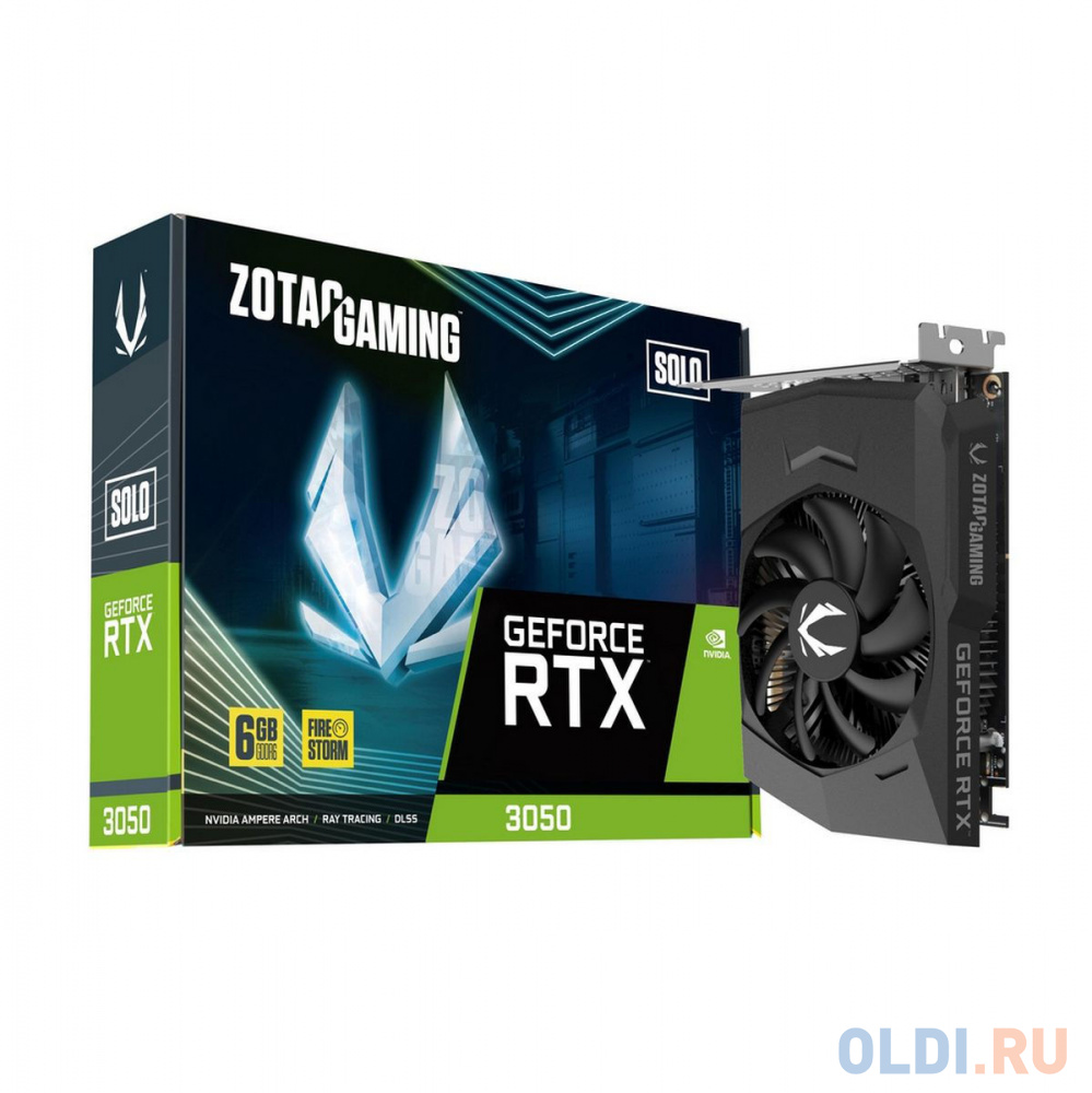 

Видеокарта Zotac RTX3050 SOLO 6GB GDDR6 96bit 3xDP HDMI 1FAN Lite Pack