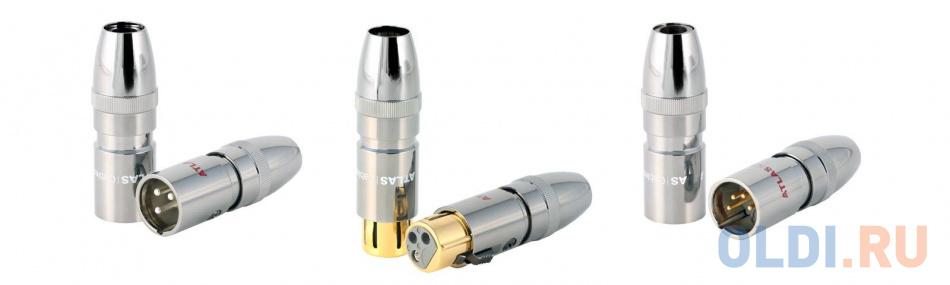

Разьём ATLAS XLR OCC хром/белый, "папа"