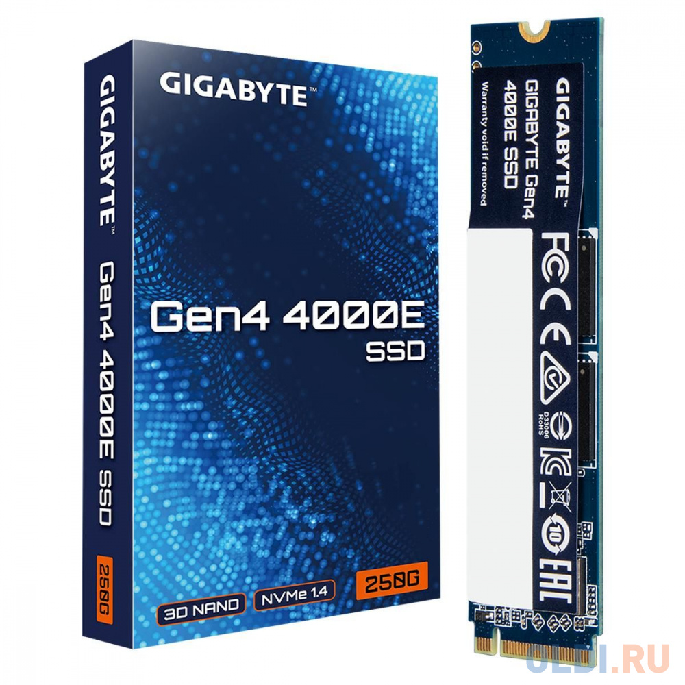 

Твердотельный накопитель SSD Gigabyte M.2 2280 250GB Gen4 4000E SSD PCI Express 4.0x4, NVMe 1.4, 3500/1800, MTBF 1.5M, 3D NAND, 150TBW, RTL