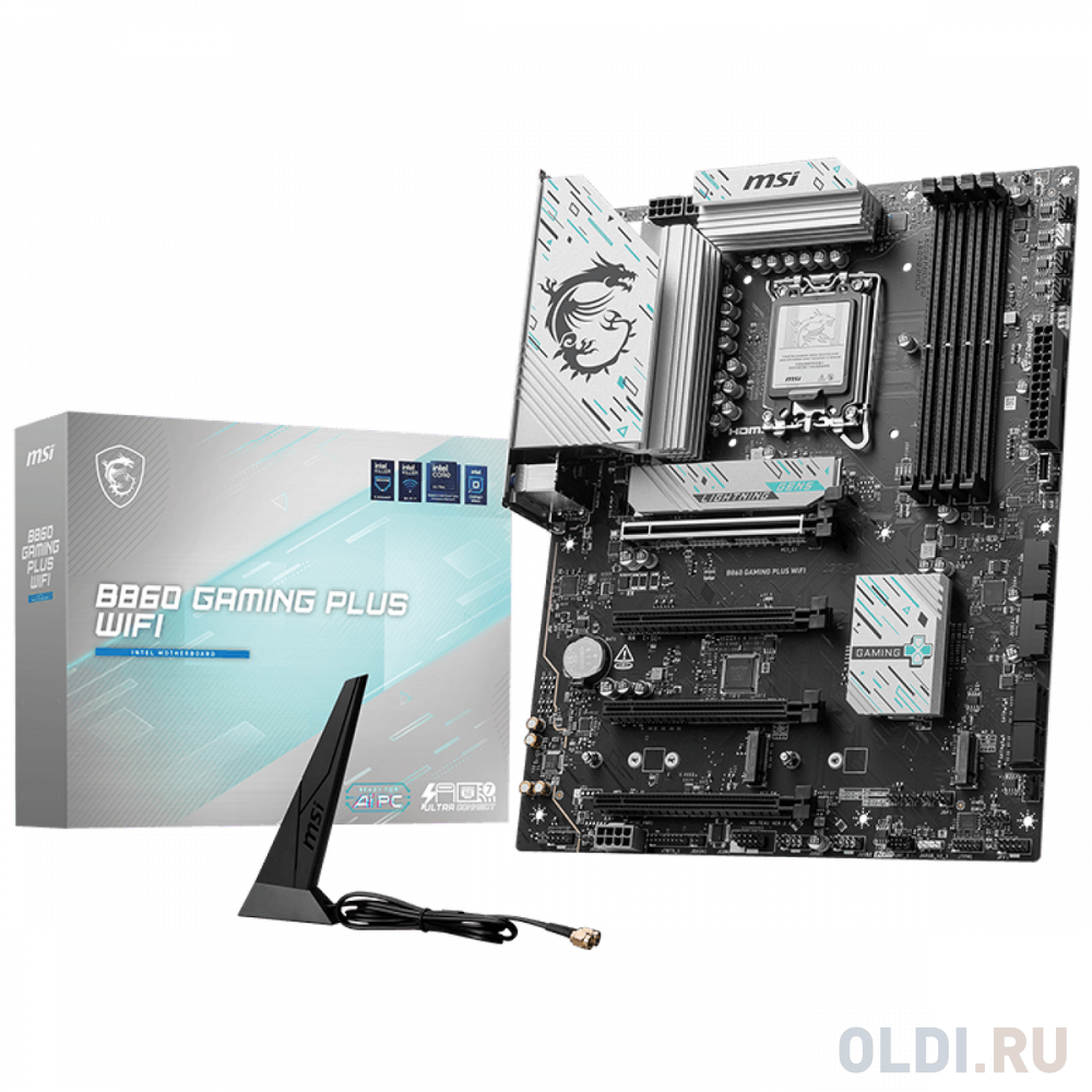 Материнская плата MSI B860 GAMING PLUS WIFI B860, LGA1851, 4*DDR5, 4*PCIEx16, 3*M.2, 1*TypeC, 2*USB3.2Gen2, 6*USB3.2Gen1, 8*USB2.0, 4*SATA3.0, 5G, Typ - B860 GAMING PLUS WIFI